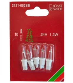 5 Ampoules De Rechange 24V, 1,2W Pour Guirlande De Noël 10 Lampes