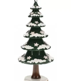 Arbre D'Hiver Avec Cristaux De Neige - Village De Noël Miniature