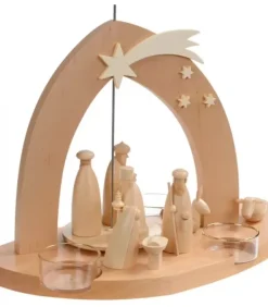 Arche Pyramide Moderne De Noël En Bois D'Aulne