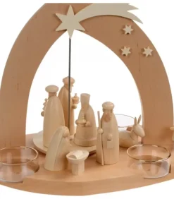 Arche Pyramide Moderne De Noël En Bois D'Aulne