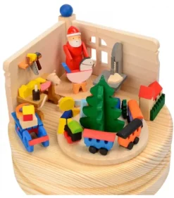 Boite A Musique Bois, Atelier Du Père Noël