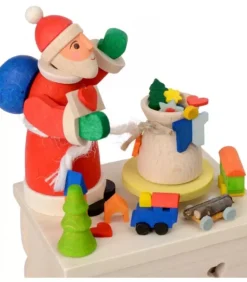 Boite A Musique Enfant A Manivelle, Père Noël Et Jouets