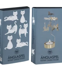 Bougeoir Carrousel Famille Chats Dores