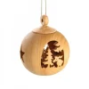 Boule De Noël En Bois, Motif Elan, 6 Cm