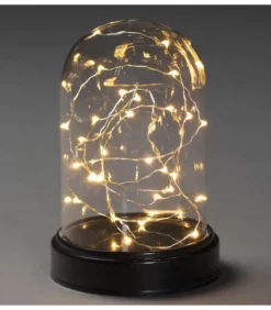 Boule En Verre Lumineuse Décorative A Led, 17 Cm