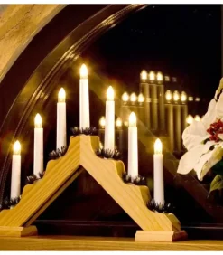 Chandelier De Noël En Bois Naturel