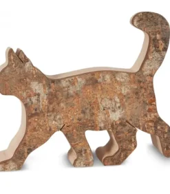 Chat En Bois Marchant, 9,5 Cm