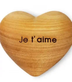 Coeur En Bois, Je T'Aime, 6 Cm