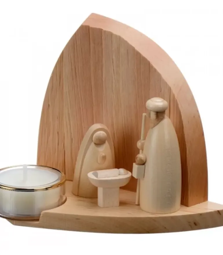 Crèche De Noël Moderne Avec Bougeoir