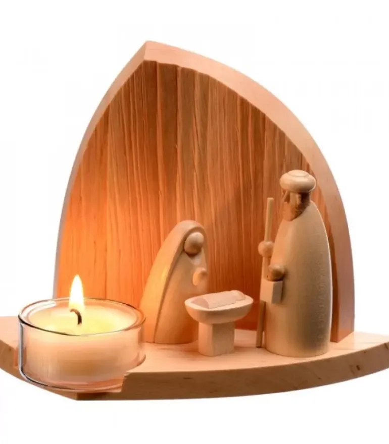 Crèche De Noël Moderne Avec Bougeoir