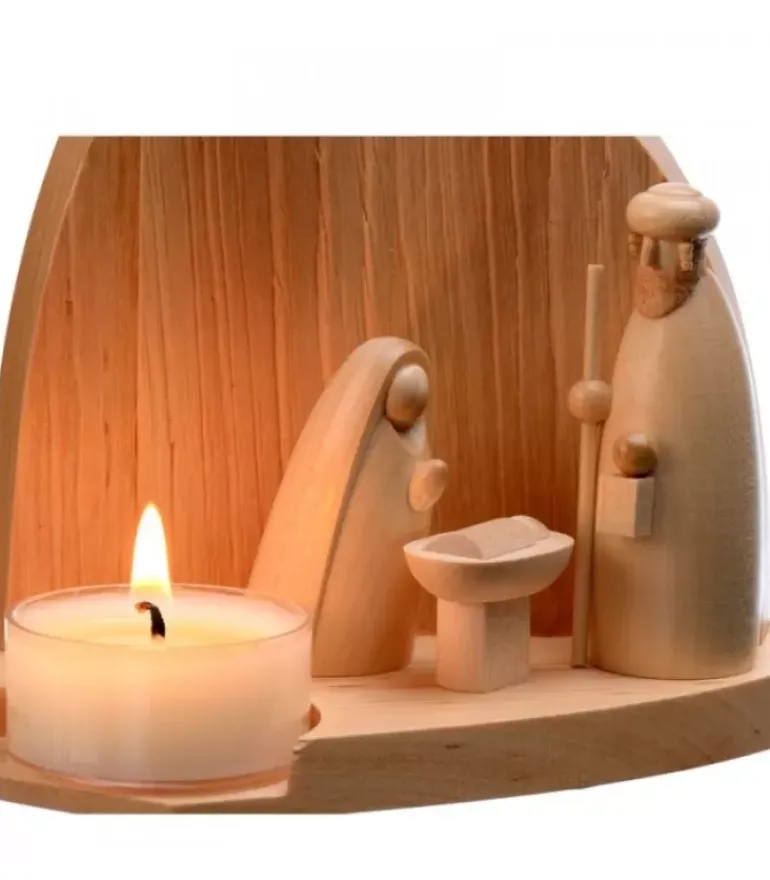 Crèche De Noël Moderne Avec Bougeoir