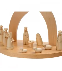 Crèche De Noël Vide A Fabriquer En Bois, 20 Cm