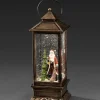 Lanterne De Noël À Neige Avec Père Noël, 27 Cm
