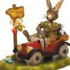 Lapin De Paques En Bois Dans Auto