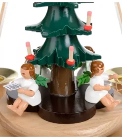 Manège De Noël, Anges Musiciens Autour Du Sapin