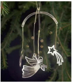 Mobile De Noël A Suspendre, Anges Dores Volants Et Etoiles