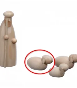 Mouton En Bois Pour Crèche De Noël, 3.5 Cm