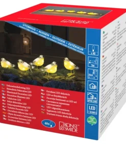 Oiseaux Lumineux Led En Acrylique, 5 Chardonnerets