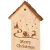 Plaque De Porte En Bois A Suspendre "Merry Christmas"