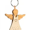 Porte-Cle Ange Avec Coeur Et Robe En Cuir N°1, 5,5 Cm