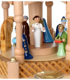 Pyramide De Noël 2 Etages Avec Personnages Couleur