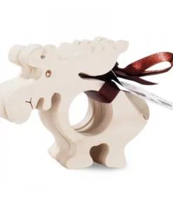 Rond De Serviette Bois Naturel Elan