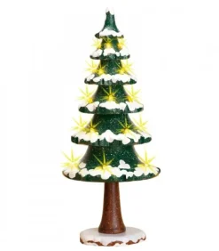 Village De Noël Miniature, Sapin Illumine