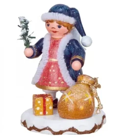 Village De Noël Miniature, Figurine Ange Sac A Jouets