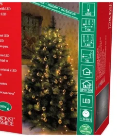 Voile Guirlande Pour Sapin De Noël, 200 Diodes Led